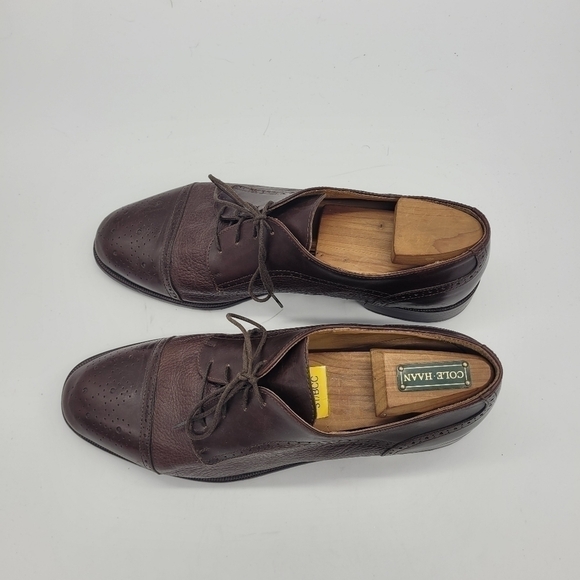 Vito Rufolo 4393-02 Oxford Cap Toe Brown Leather Men\'s Shoes 9.5 Made in ?? main image 16